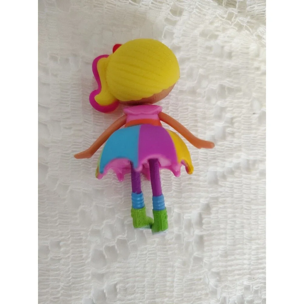 Lalaloopsy Mini 3 Inch Doll Rainbow Dress Red Heart Glasses Umbrella Skirt